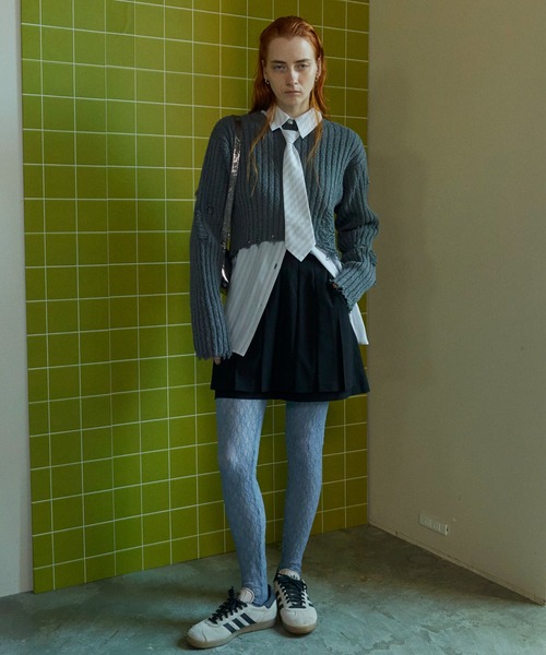 MAISON SPECIAL（メゾンスペシャル）の「Lace Tights/レースタイツ【MAISON SPECIAL/メゾンスペシャル】（タイツ/ストッキング・レディース・ブルー/チャコールグレー/ホワイト・FREE）」の9枚目の写真