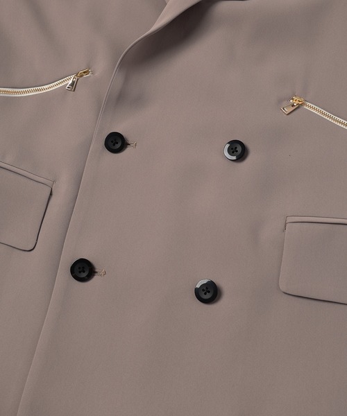 CULLNI Double Satin ZIP Pocketテーラードジャケット Double Satin Zip Pocket Tailored Jacket | CULLNI