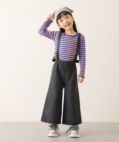 CIAOPANIC TYPY（チャオパニックティピー）の「【24AW新作】【KIDS】【Levi】サス付きデニム（サロペット/オーバーオール・キッズ・ブラック/ネイビー・SMALL/XX-LARGE/X-LARGE/LARGE/MEDIUM）」の12枚目の写真