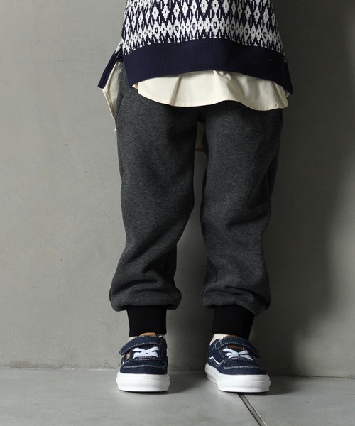 MAKE YOUR DAY（メイクユアデイ）の「裏シャギージョガーパンツ■80～140cm（スウェットパンツ・キッズ・ネイビー/グリーン/チャコールグレー/ブラック・80/90/100/110/120/130/140）」の2枚目の写真