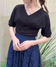 axes femme | ドルマン風Ｖネックトップス(Tシャツ/カットソー)