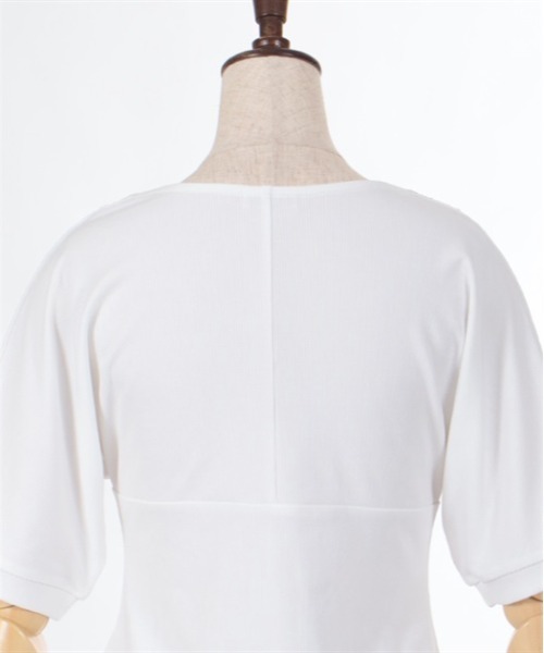 axes femme(アクシーズファム)の「ドルマン風Vネックトップス(Tシャツ/カットソー・レディース・ネイビー/ホワイト/ブラック・FREE)」の22枚目の写真