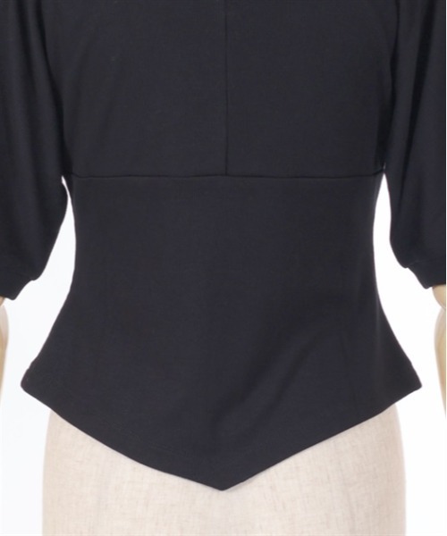 axes femme(アクシーズファム)の「ドルマン風Vネックトップス(Tシャツ/カットソー・レディース・ネイビー/ホワイト/ブラック・FREE)」の13枚目の写真