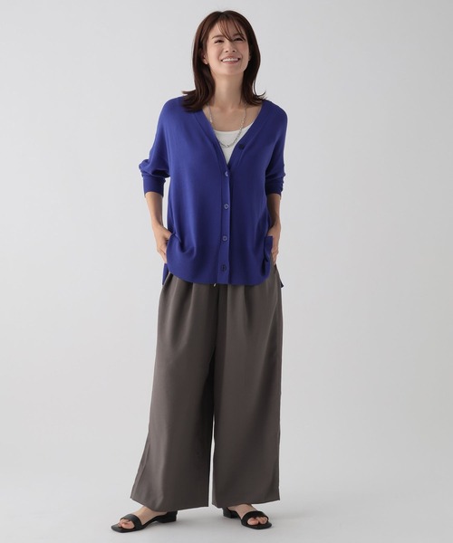 Elura（エルーラ）の「ひやっとタッチニットカーディガン/133604（カーディガン/ボレロ・レディース・ブルー/ブラック/ライトベージュ・FREE）」の22枚目の写真