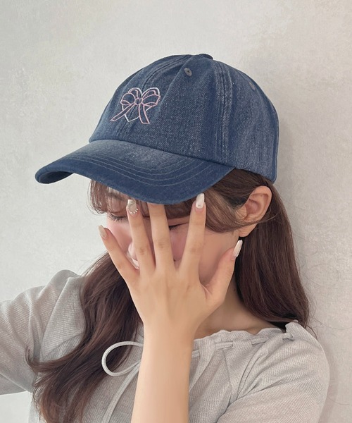 apres jour（アプレジュール）の「【apres jour×ARIAZ】デニムキャップ（キャップ・レディース・インディゴブルー/ブラック・FREE）」の2枚目の写真