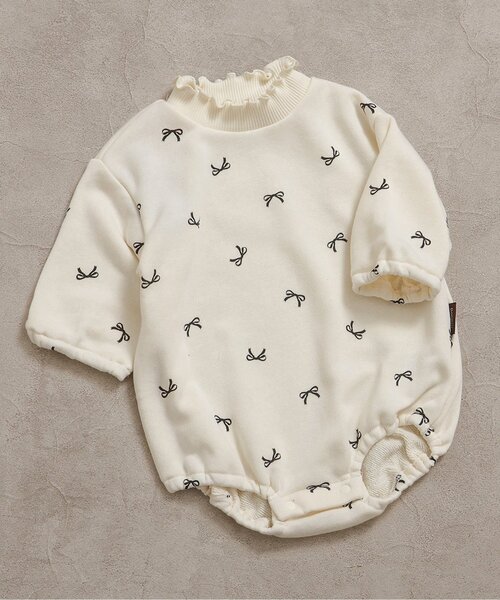 apres les cours（アプレレクール）の「【WEB限定】バラエティボディースーツ（ロンパース・キッズ・アイボリー/レッド/グリーン/キナリ・80/70）」の4枚目の写真