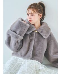 ビットショートミンクライクファーコート