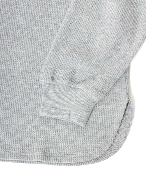U.S. POLO ASSN.(ユーエスポロアッスン)の「U.S. POLO ASSN. (ユーエスポロアッスン)ワンポイントロゴ刺繍ワッフルロンT レディース/長袖/ラウンドヘム(Tシャツ/カットソー・レディース・グレー/アイボリー/パープル/オレンジ・L/M)」の12枚目の写真