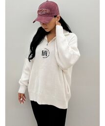 GYDA | GYGYロゴハーフZIPニットトップス(ニット/セーター)