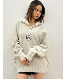 GYDA | GYGYロゴハーフZIPニットトップス(ニット/セーター)