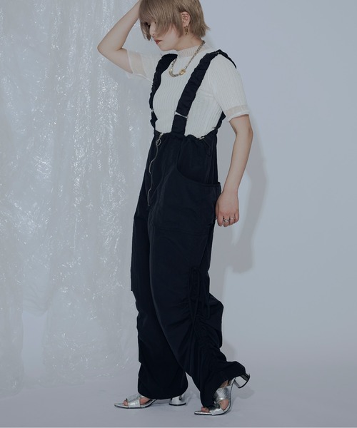 Ezick（エジック）の「シアー切り替えスリーブニット（ニット/セーター・レディース・ブラック/グリーン/レッド/オフホワイト・FREE）」の9枚目の写真