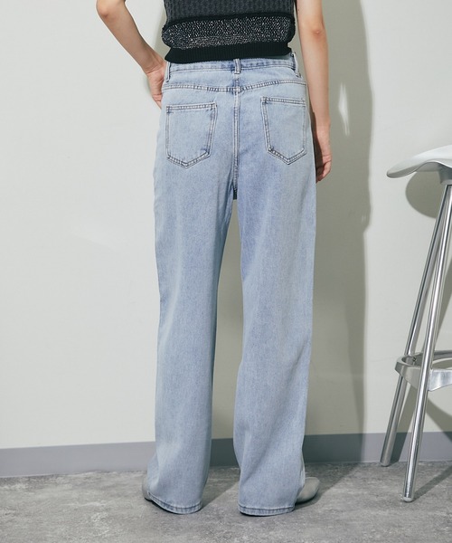 ANOTHER S（アナザーエス）の「ウエストアシンメトリーデニムパンツ（デニムパンツ・レディース・ブルー・S/M/L）」の3枚目の写真