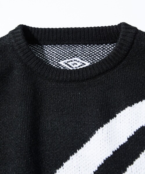 UMBRO(アンブロ)の「UMBRO/アンブロ SP BIG LOGO Knit pullover/別注 ビッグロゴ ニットプルオーバー(ニット/セーター・メンズ・ブラック/オフホワイト/ネイビー・MEDIUM/LARGE/X-LARGE)」の18枚目の写真