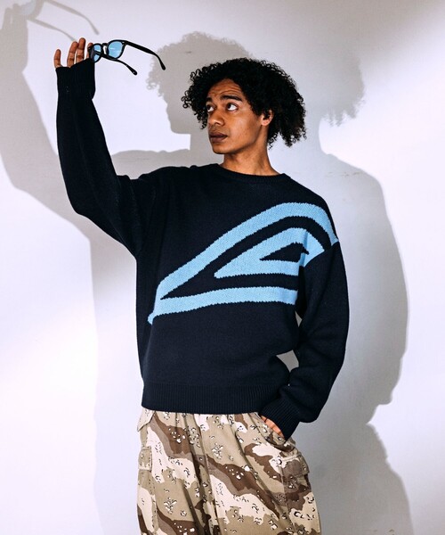 セール】UMBRO/アンブロ SP BIG LOGO Knit pullover/別注 ビッグロゴ