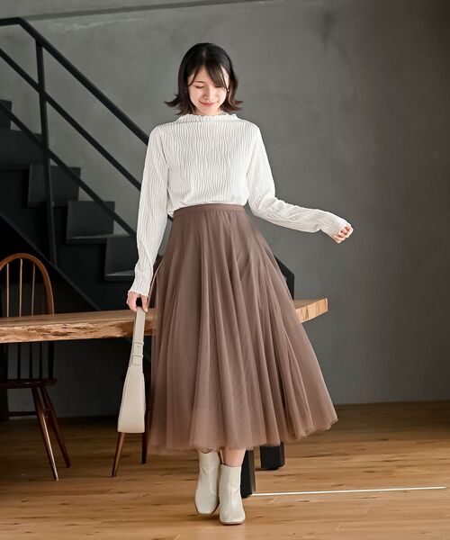 rps(アールピーエス)の「ウェーブジャガードプチハイネックカットソー(Tシャツ/カットソー・レディース・ブラック/オフホワイト/マスタード/アイボリー・フリー)」の13枚目の写真