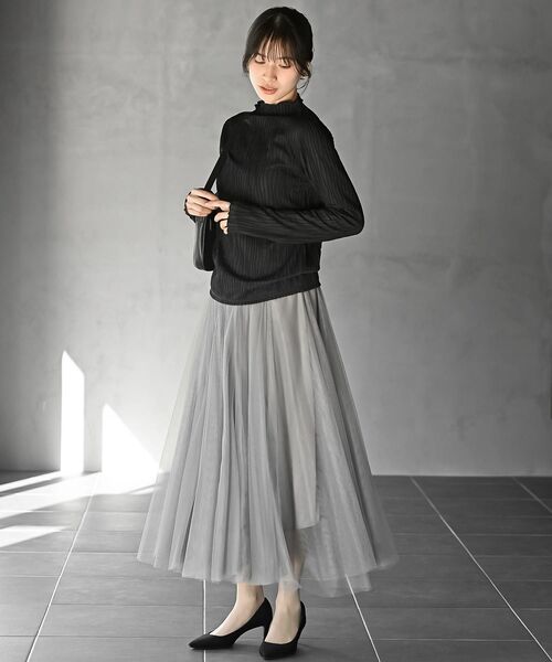 rps(アールピーエス)の「ウェーブジャガードプチハイネックカットソー(Tシャツ/カットソー・レディース・ブラック/オフホワイト/マスタード/アイボリー・フリー)」の15枚目の写真