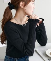 【着回し力◎/手洗い可能】袖口フリルプルオーバー《WEB限定》