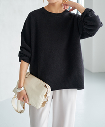 ウールカシミヤ クルーネックプルオーバー