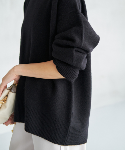 Spick & Span（スピックアンドスパン）の「ウールカシミヤ クルーネックプルオーバー（ニット/セーター・レディース・グレー/ブラック/パープル/ベージュ・FREE）」の18枚目の写真