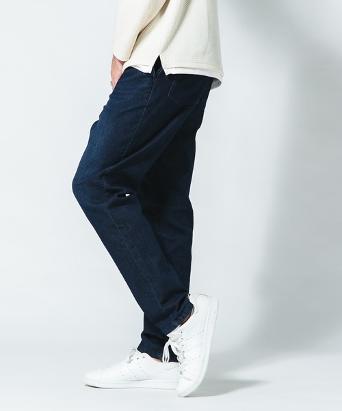 Blue Standard (ブルースタンダード)の「【BLUE STANDARD/ブルースタンダード】スーパーストレッチデニム テーパード 軽量 体型カバー(デニムパンツ・メンズ・インディゴブルー/スミクロ/ワンウォッシュ・MEDIUM/LARGE/X-LARGE)」の9枚目の写真
