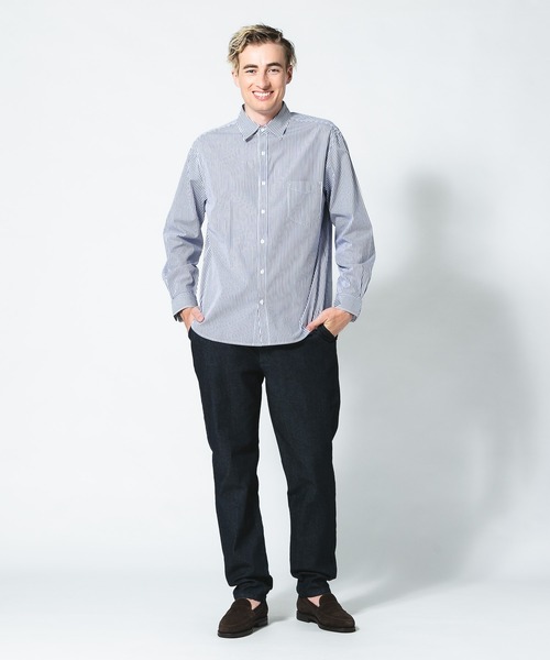 Blue Standard (ブルースタンダード)の「【BLUE STANDARD/ブルースタンダード】スーパーストレッチデニム テーパード 軽量 体型カバー(デニムパンツ・メンズ・インディゴブルー/スミクロ/ワンウォッシュ・MEDIUM/LARGE/X-LARGE)」の19枚目の写真