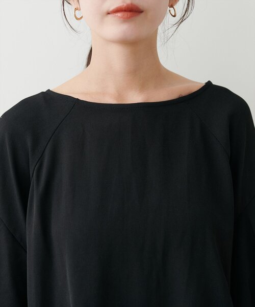 natural couture(ナチュラルクチュール)の「ラッフルフレア袖配色ブラウス(シャツ/ブラウス・レディース・ラベンダー/ベージュ/ブラック/ブルー/オフホワイト・FREE)」の19枚目の写真