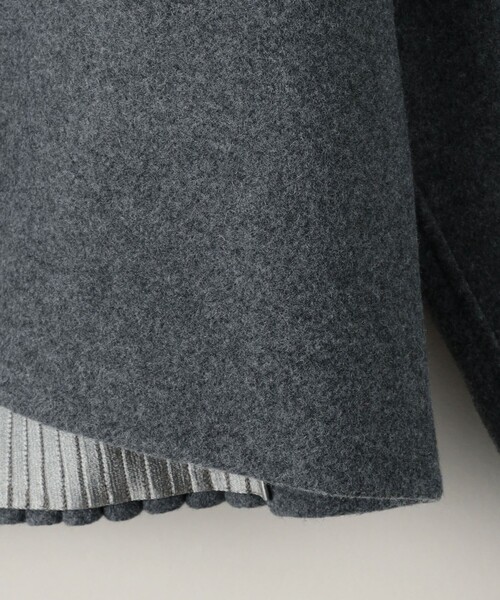 ASTRAET（アストラット）の「＜ASTRAET＞タック  ノーボタン リバージャケット②（ノーカラーコート・レディース・グレー・0/1）」の13枚目の写真