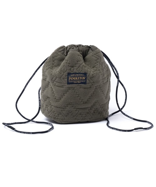 PENDLETON（ペンドルトン）の「フリースQTドローバッグ（ハンドバッグ・メンズ・ベージュ/オリーブドラブ/チャコール・FREE/ONE SIZE）」の3枚目の写真