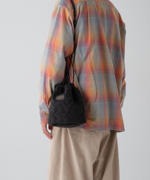 PENDLETON（ペンドルトン）の「フリースQTドローバッグ（ハンドバッグ・メンズ・ベージュ/オリーブドラブ/チャコール・FREE/ONE SIZE）」の12枚目の写真