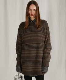 PRANK PROJECT | 【24WINTER PRE ORDER】モヘヤシアーボーダーニット/Mohair Sheer Border Knit(ニット/セーター)