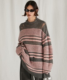 PRANK PROJECT | 【24WINTER PRE ORDER】モヘヤシアーボーダーニット/Mohair Sheer Border Knit(ニット/セーター)