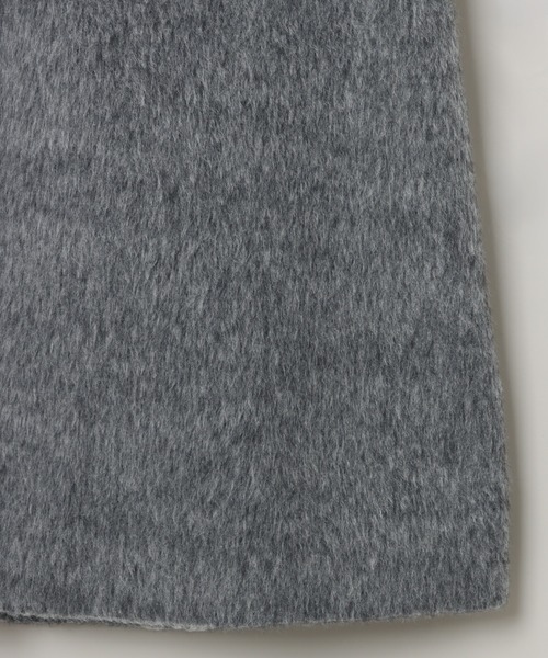 andme（アンドミー）の「スタンドカラー2wayシャギーマキシ丈ロングコート（ステンカラーコート・レディース・チャコールグレー/ベージュ/ホワイト系その他・L/M）」の10枚目の写真