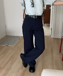 5colorデイリーロングワイドコットンパンツ