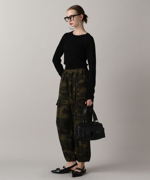 FOREVER 21（フォーエバー トゥエンティーワン）の「【2024FW】ハイゲージ袖シャーリングニット（ニット/セーター・レディース・ネイビー/レッド/ブラック/グレー・SMALL/MEDIUM）」の5枚目の写真