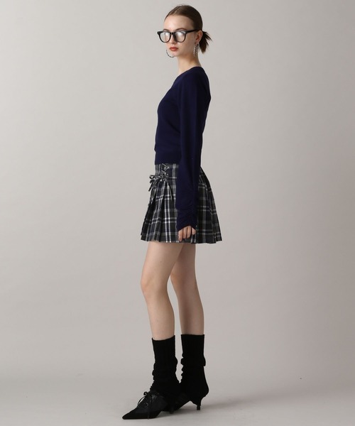 FOREVER 21（フォーエバー トゥエンティーワン）の「【2024FW】ハイゲージ袖シャーリングニット（ニット/セーター・レディース・ネイビー/レッド/ブラック/グレー・SMALL/MEDIUM）」の14枚目の写真