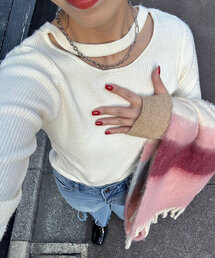 CIAOPANIC | アンチピリングチョーカーニット(ニット/セーター)