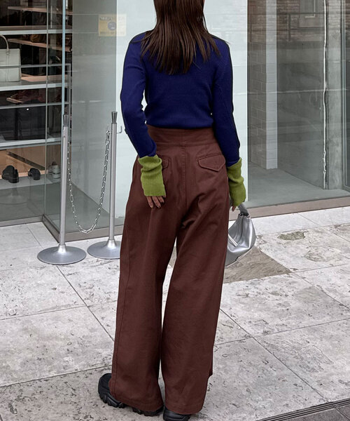 CIAOPANIC（チャオパニック）の「アンチピリングチョーカーニット（ニット/セーター・レディース・ブラック/グレー/オフホワイト/カーキ/ブルー/レッド・ONE SIZE）」の20枚目の写真