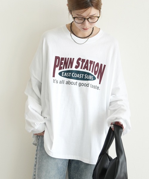 reca(レカ)の「プリントロンTシャツ(Tシャツ/カットソー・レディース・グレー/ブラック/ホワイト・FREE)」の2枚目の写真