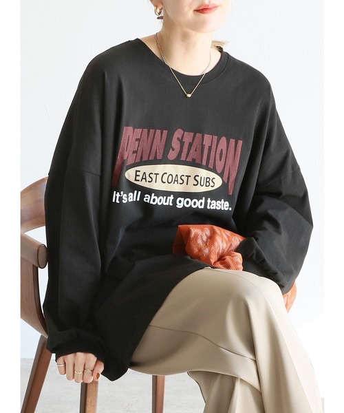 reca(レカ)の「プリントロンTシャツ(Tシャツ/カットソー・レディース・グレー/ブラック/ホワイト・FREE)」の3枚目の写真