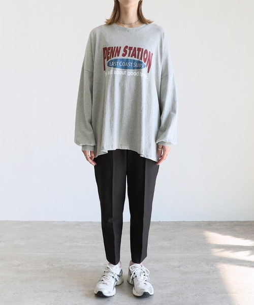 reca(レカ)の「プリントロンTシャツ(Tシャツ/カットソー・レディース・グレー/ブラック/ホワイト・FREE)」の4枚目の写真