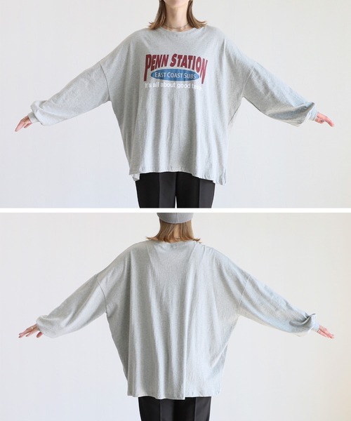 reca(レカ)の「プリントロンTシャツ(Tシャツ/カットソー・レディース・グレー/ブラック/ホワイト・FREE)」の7枚目の写真