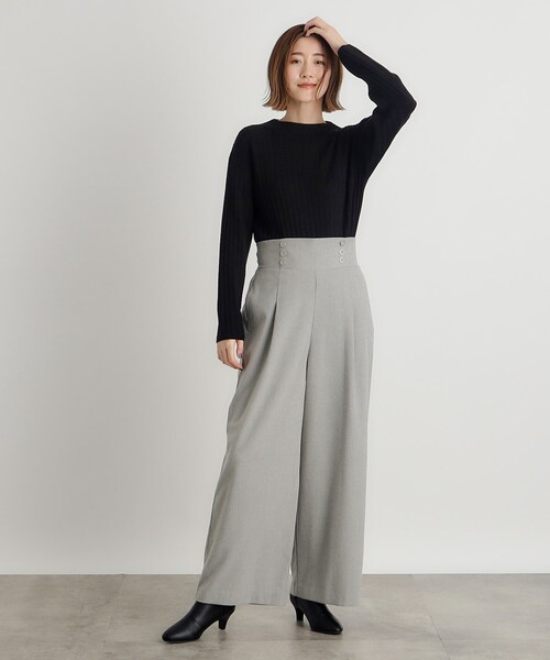 grove(グローブ)の「◆2WAYショルダーストラップワイドパンツ(その他パンツ・レディース・グレー/ブラック/チャコール・01/02/03/04/05)」の22枚目の写真