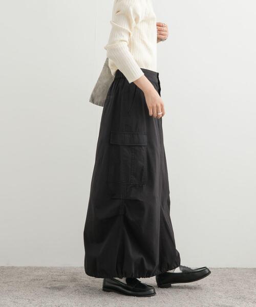 URBAN RESEARCH DOORS（アーバンリサーチドアーズ）の「ドロストカーゴスカート（スカート・レディース・ブラック/カーキ・MEDIUM）」の6枚目の写真