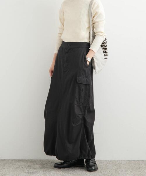 URBAN RESEARCH DOORS（アーバンリサーチドアーズ）の「ドロストカーゴスカート（スカート・レディース・ブラック/カーキ・MEDIUM）」の8枚目の写真