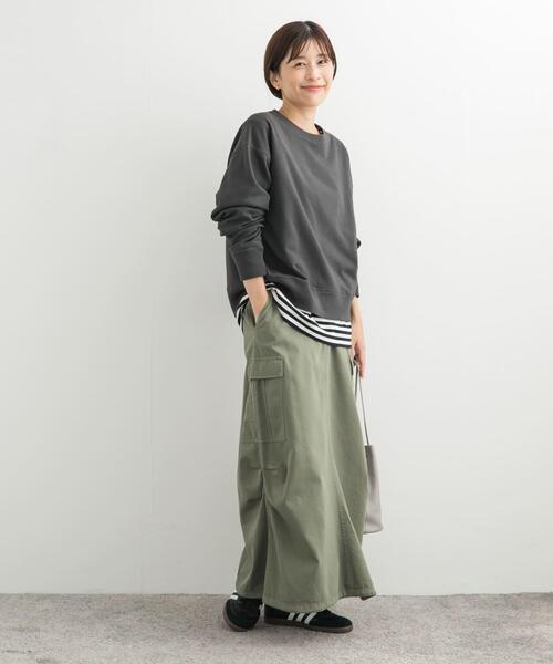 URBAN RESEARCH DOORS（アーバンリサーチドアーズ）の「ドロストカーゴスカート（スカート・レディース・ブラック/カーキ・MEDIUM）」の15枚目の写真