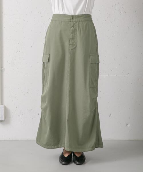 URBAN RESEARCH DOORS（アーバンリサーチドアーズ）の「ドロストカーゴスカート（スカート・レディース・ブラック/カーキ・MEDIUM）」の16枚目の写真