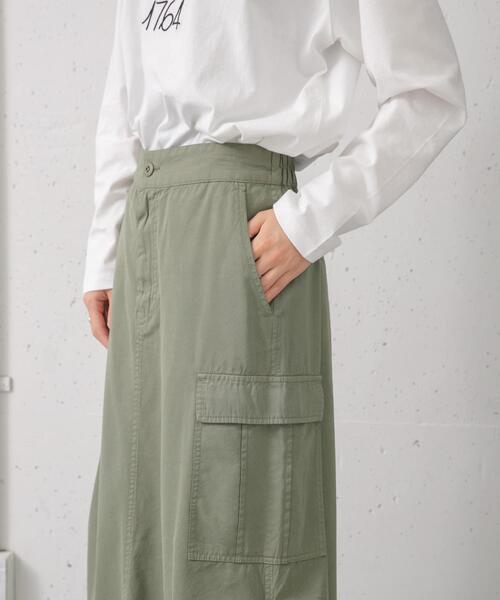 URBAN RESEARCH DOORS（アーバンリサーチドアーズ）の「ドロストカーゴスカート（スカート・レディース・ブラック/カーキ・MEDIUM）」の19枚目の写真