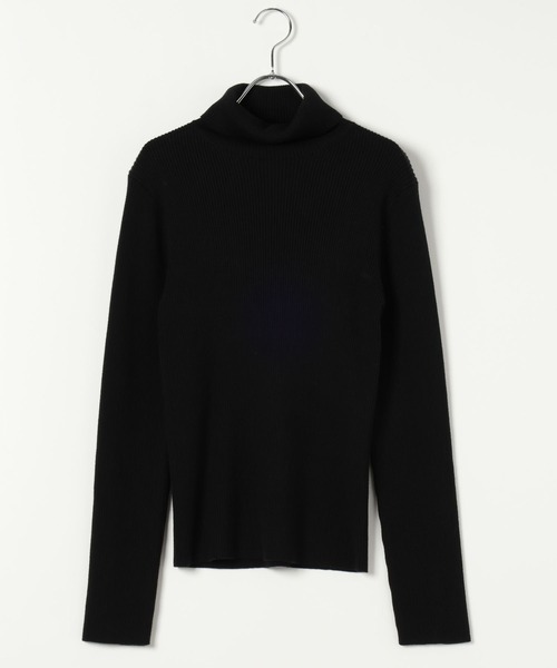 BAYFLOW（ベイフロー）の「[袖口ボタンがポイント]リブタートルニットプルオーバー（ニット/セーター・レディース・ブラック×ホワイト/レッド/ブラック/グレー・SMALL/MEDIUM）」の17枚目の写真