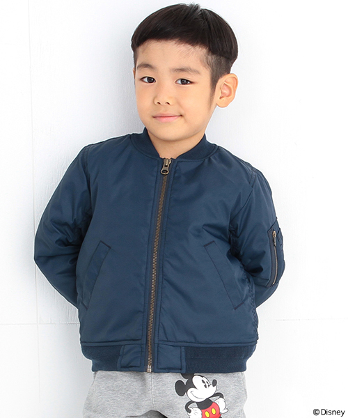 B:MING by BEAMS(ビーミングバイビームス)の「ビーミング by ビームス / MA-1ブルゾン<KIDS>(ブルゾン・キッズ・ネイビー/オリーブ・100/120/110/130/140/90)」の4枚目の写真