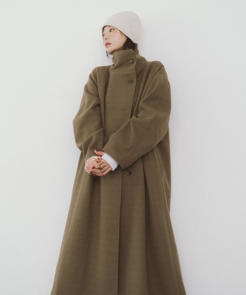 HANNE（アン）の「スタンドカラーフェイクウールロングコート（その他アウター・レディース・ブラック/ベージュ・FREE）」の22枚目の写真